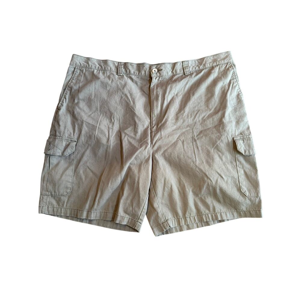 Fit by DXL Men's Big & Tall Cargo Green Shorts Comfort Waist Size 48S 48